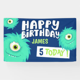 Azul Pequeno Monstro Bonito