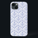 Azul Periwinkle Personalizado no Floral Decorativo<br><div class="desc">Um bonito Caso-Amado para proteger seu smartphone da Samsung Galaxy Note 4, com um padrão de ogee tradicional de contornos de flor Blue Periwinkle em um fundo branco que você pode mudar se quiser. Parte da coleção Posh e Painterly 'Periwinkle Patch', este padrão pode ser facilmente ajustado para ajustado qualquer...</div>