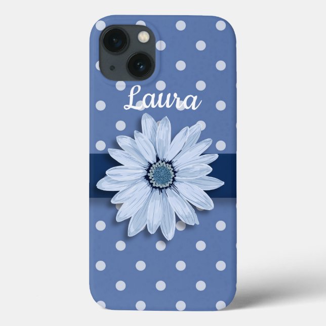 Azul, pontos e margarida da ardósia (Verso)