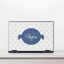 Azul Quatrefoil Personalizado
