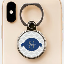 Azul Quatrefoil Personalizado