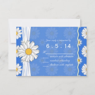 Azul Real e Flor de Margarida Branca RSVP