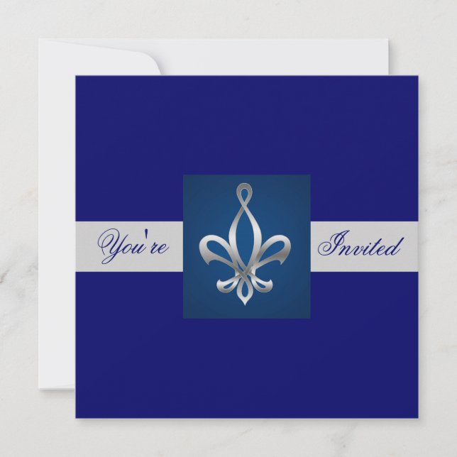 Azul régio de Fleur do céltico todo o convite da (Frente)