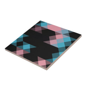 azul rosa e geométrico preto