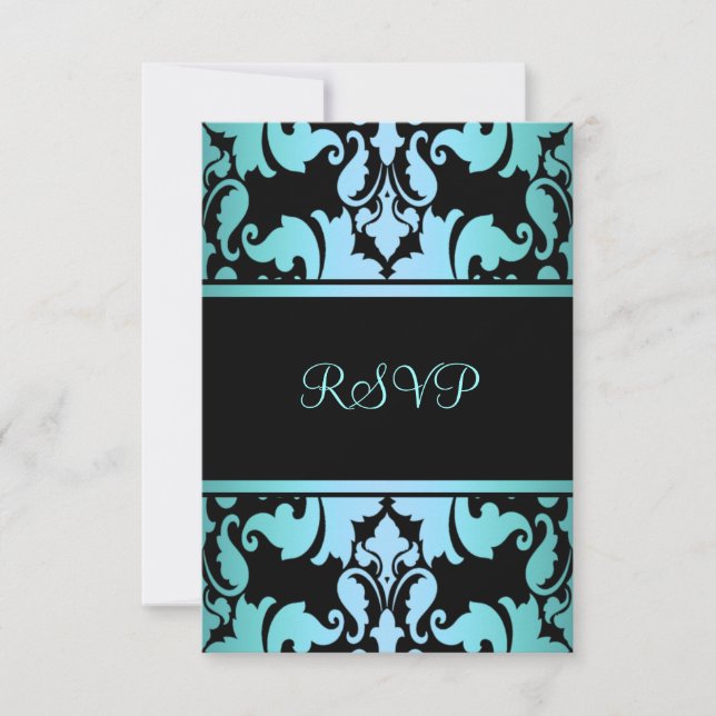 Azul Royal Damask RSVP (Frente)