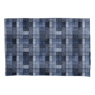 Azul, sarja de Nimes, tartan, xadrez.
