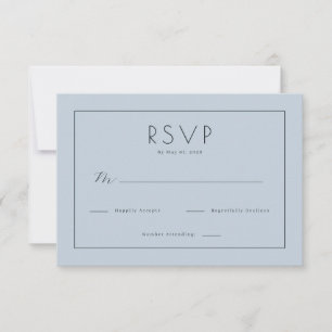 Azul Sereno Minimalista RSVP