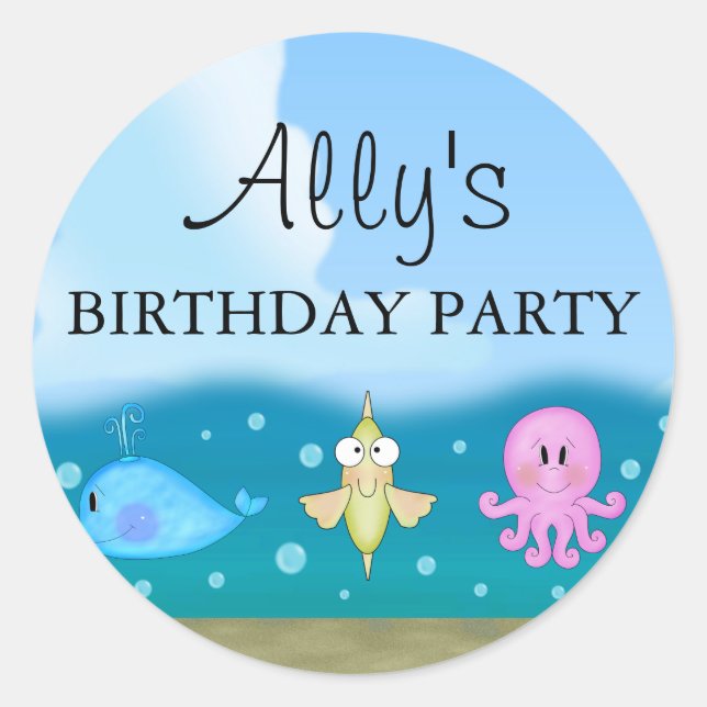 Azul Sob O Adesivo Do Mar (Frente)