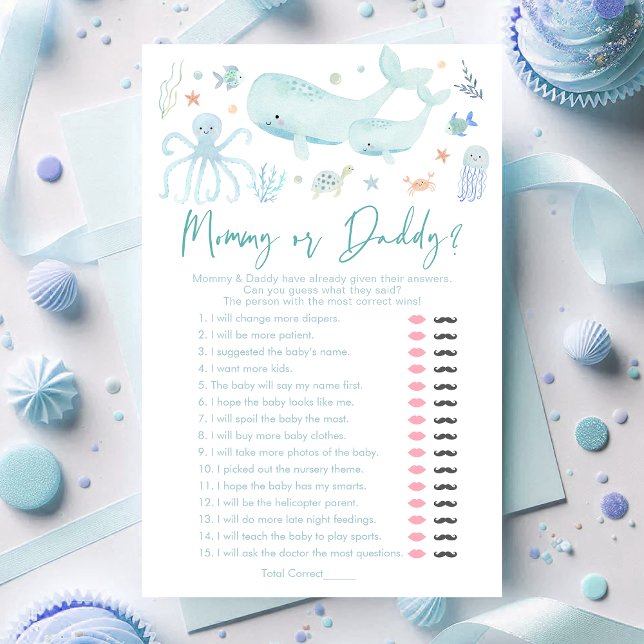 Azul sob o jogo de Mamãe ou Pai do mar (Criador carregado)