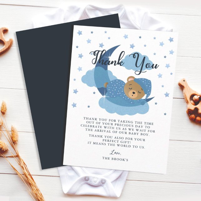 Azul Sobre O Cartões de agradecimentos Do Urso Dor (Criador carregado)