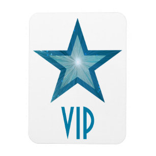 Azul Star 'VIP', ímã flexível branco