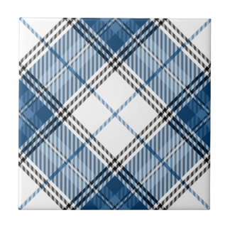 Azul-Tartan Branco