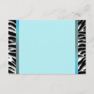 Azul Teal Zebra RSVP