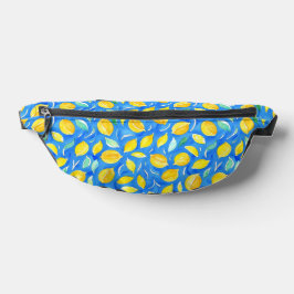 Azul Tendência Amarelo Cítrico Limão Aquarela