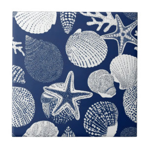 Azul Toalete Costeiro Padrão Coral (4)