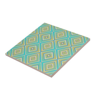 Azul Turquesa Alternativo Padrão de Diamante