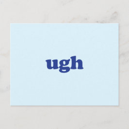 azul "ugh", cartão postal azul claro