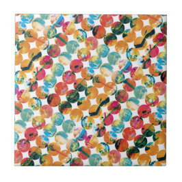 Azul Verde Laranja Grunge Círculo Abstrato Moderno