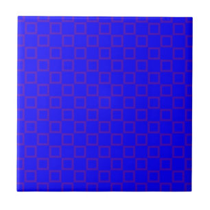 Azul vibrante clássico com Azulejo roxo