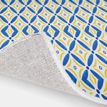 Azul vibrante e amarelo