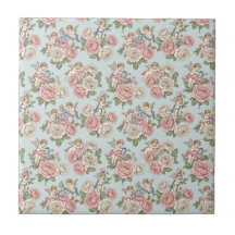 Azul Vintage e Rosa Coquette Querubim Anjo Rosa