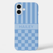 Azul Xadrez Listrado Personalizado