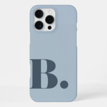 Azul Xisto Estético Minimalista Letra Inicial B