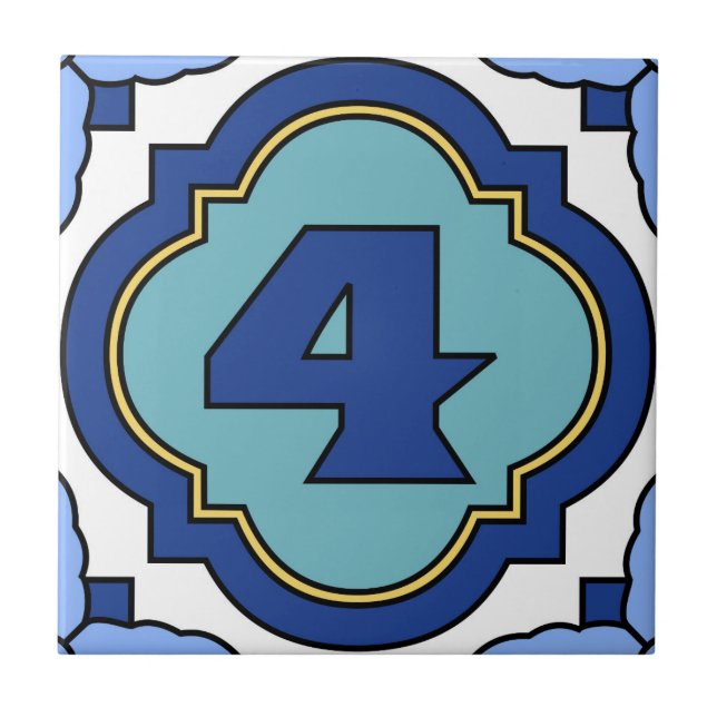 Azulejo 4 do endereço do número da ilha de (Frente)