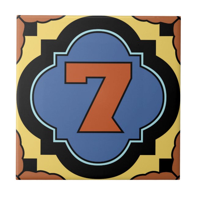 Azulejo 7 do endereço do número da ilha de (Frente)