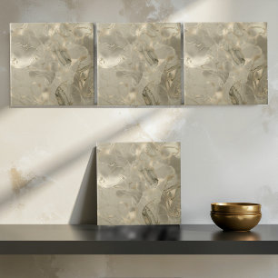 Azulejo Abstracto de Mármore Nebuloso em Dourado M