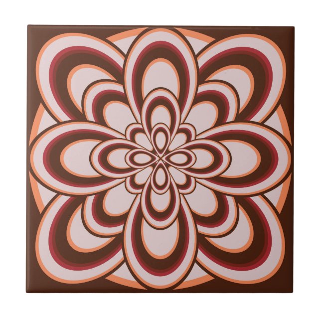 Azulejo, Abstrato 2, Pêssego castanho (Frente)
