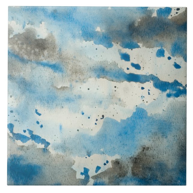 azulejo abstrato de aquarela (Frente)
