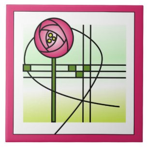 Azulejo abstrato Glasgow Rosa Cerâmica