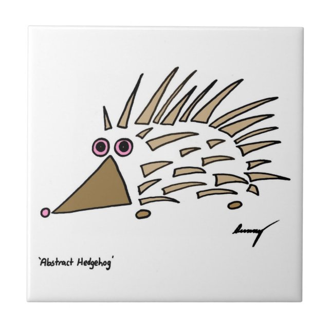 Azulejo abstrato Hedgehog (Frente)
