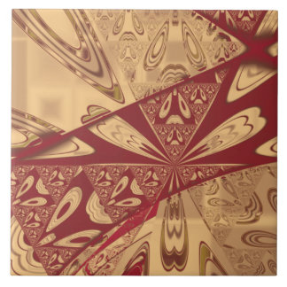 Azulejo Abstrato Vermelho Gerânio