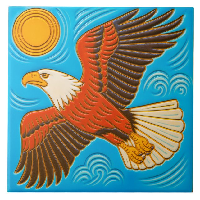 Azulejo Águia Americana (Frente)