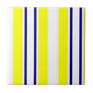 Azulejo Amarelo & Azul Faixa Branca