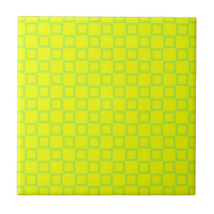 Azulejo amarelo clássico e verde-menta
