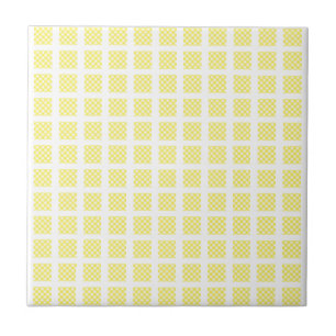 Azulejo Amarelo & Listra Branca Quadrada
