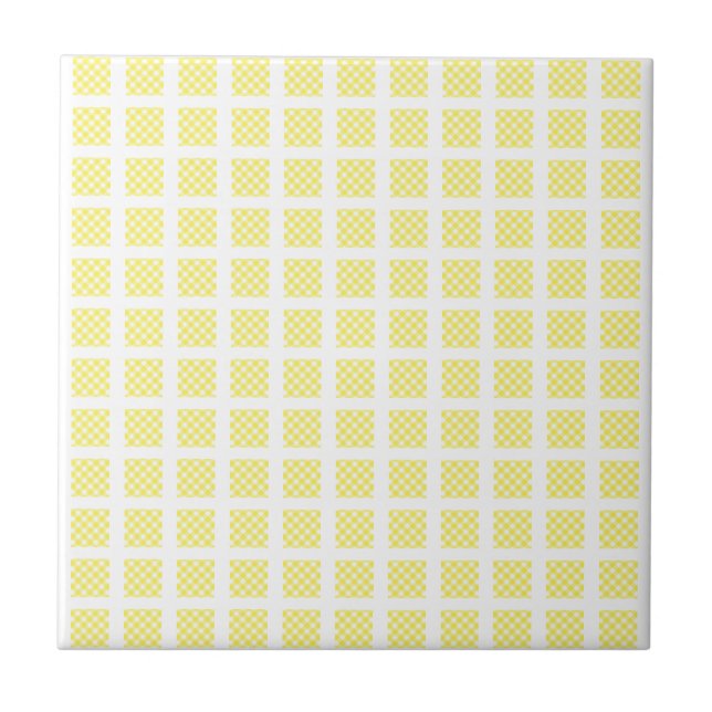 Azulejo Amarelo & Listra Branca Quadrada (Frente)