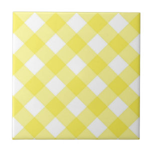 Azulejo Amarelo & Listra Branca Quadrada