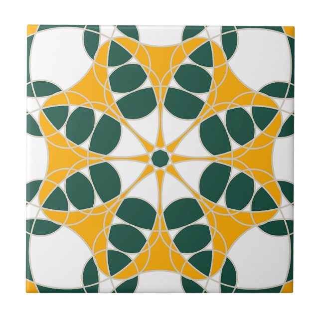 Azulejo Amarillo y Verde (Frente)