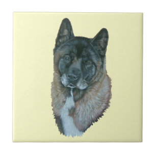 Azulejo americano da arte do retrato do cão de