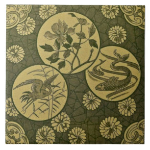 Azulejo Anglo Japonês Repro Verde