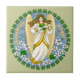 Azulejo Anjo Trevo Irlandês