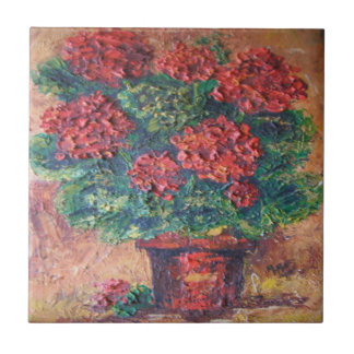 Azulejo Ann Hayes pintando a beleza vermelha