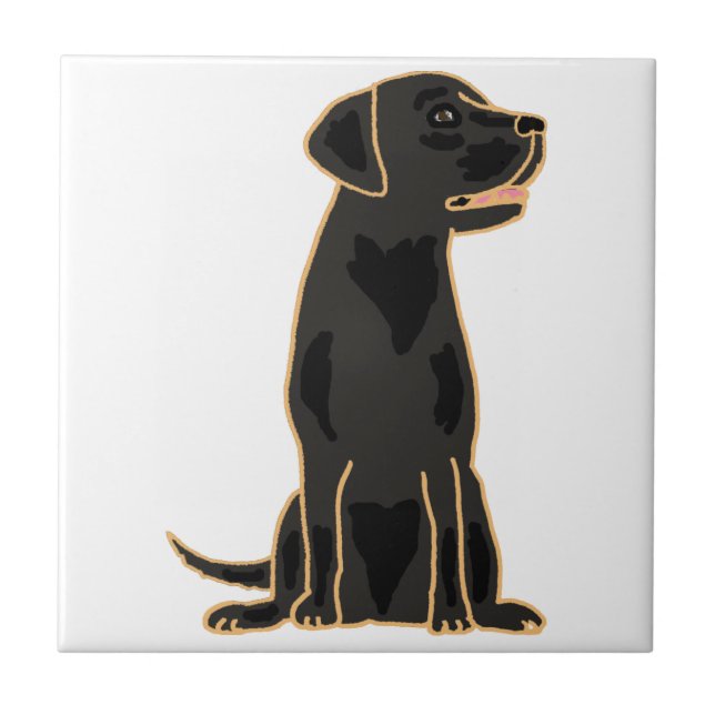 AZULEJO AP- Black Labrador (Frente)