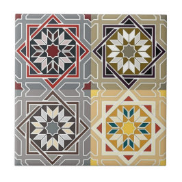 Azulejo - Arabesco Quatro Padrões Entrelaçados