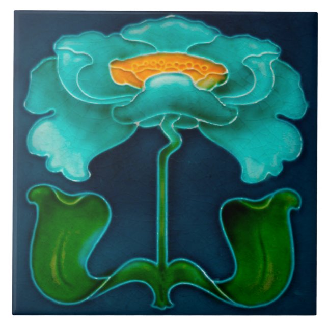 Azulejo Art Nouveau Ceramic Fireplace Wall tile (Frente)