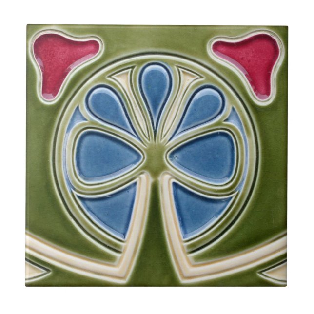 Azulejo - Art Nouveau Clover (Frente)